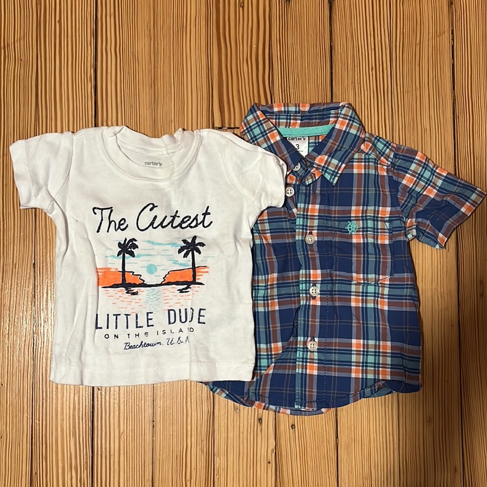 10 pc. Baby Boy Cotton Lot. Spring/Summer Bundle. Good Condition. 0-3 Months. - Picture 3 of 7